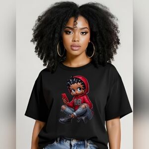 Black Betty Boop Dtf T-Shirt